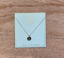 Load image into Gallery viewer, 16” Initial Respect Small Gold Disc Necklace