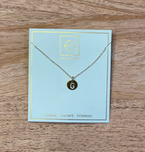 Load image into Gallery viewer, 16” Initial Respect Small Gold Disc Necklace