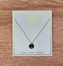 Load image into Gallery viewer, 16” Initial Respect Small Gold Disc Necklace