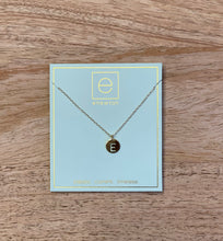 Load image into Gallery viewer, 16” Initial Respect Small Gold Disc Necklace