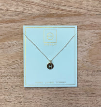 Load image into Gallery viewer, 16” Initial Respect Small Gold Disc Necklace