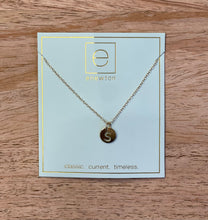 Load image into Gallery viewer, 16” Initial Respect Small Gold Disc Necklace