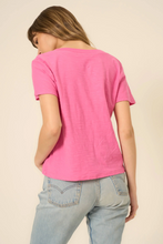 Load image into Gallery viewer, Plata Notched Tee in Love Potion Pink