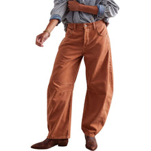 Load image into Gallery viewer, Good Luck Mid Rise Barrel Jean in Ginger Root