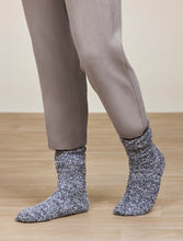 Load image into Gallery viewer, Cozy Chic Heathered Socks in Slate Blue