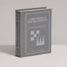 Load image into Gallery viewer, Checkers & Backgammon Vintage Bookshelf Edition
