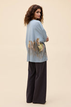 Load image into Gallery viewer, Wild Horses V-Neck Tee in Light Blue