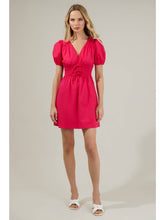 Load image into Gallery viewer, Saylor Smocked Mini Dress in Fuchsia