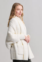 Load image into Gallery viewer, CozyChic Cotton Tonal Plaid Blanket Wrap in Pearl