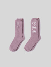 Load image into Gallery viewer, CozyChic Bridal Sock Set in Teaberry/Pearl