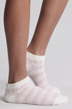 Load image into Gallery viewer, CozyChic Heathered Stripe Ankle Sock Set in Teaberry Multi