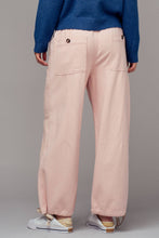 Load image into Gallery viewer, Adjustable Hem Cotton Utility Cargo Pants in Pink