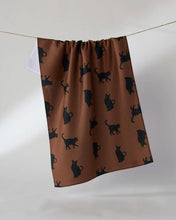 Load image into Gallery viewer, Witch's Cat Tea Towel