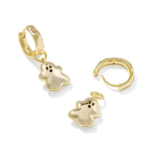 Kendra Scott Ghost Gold Huggie Earring in White Mother of Pearl