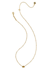 Load image into Gallery viewer, Kendra Scott Mini Elisa Vintage Gold Satellite Necklace in Marbled Amber Illusion
