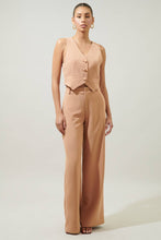 Load image into Gallery viewer, Chelsea Belted Wide Leg Trousers in Camel
