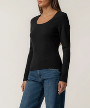 Load image into Gallery viewer, Sarah Rib Knit Top in Black
