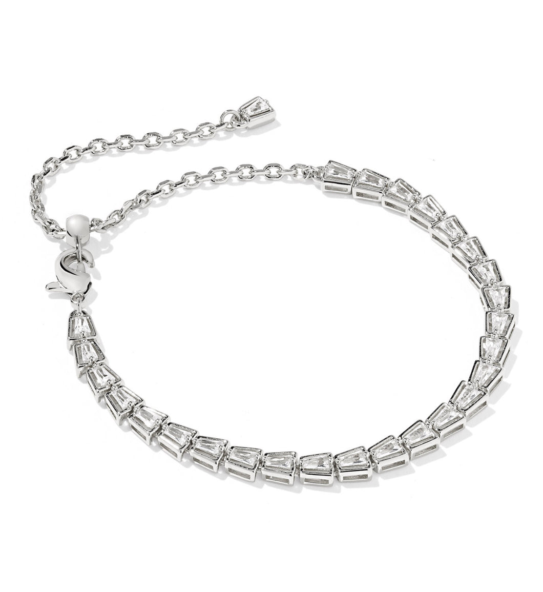 Kendra Scott Bella Silver Tennis Bracelet in White CZ