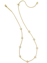 Load image into Gallery viewer, Kendra Scott Jane Gold Strand Necklace in White Enamel
