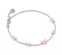 Load image into Gallery viewer, Kendra Scott Lillia Silver Delicate Bracelet in Pink Enamel

