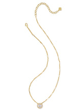Load image into Gallery viewer, Kendra Scott Bella Gold Short Pendant Necklace in White CZ
