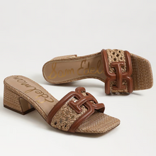 Load image into Gallery viewer, Waylon Weave Slide Sandal in Rich Cognac Leather
