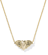 Load image into Gallery viewer, Kendra Scott Bat Gold Short Pendant Necklace in Golden Obsidian
