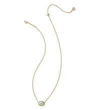 Load image into Gallery viewer, Kendra Scott Daphne Frame Gold Pendant Necklace in Teal Amazonite
