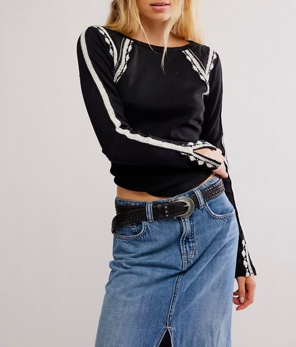 Lost Love Long Sleeve in Black Combo