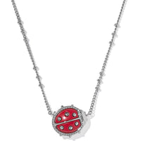 Load image into Gallery viewer, Kendra Scott Ladybug Silver Short Pendant Necklace
