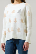 Load image into Gallery viewer, Under the Tree Sequin Crewneck Sweater in White
