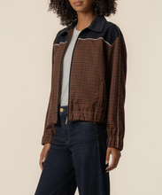 Load image into Gallery viewer, Luca Track Jacket in Black &amp; Brown

