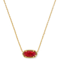 Load image into Gallery viewer, Kendra Scott Gold Elisa Necklace in Red Opal
