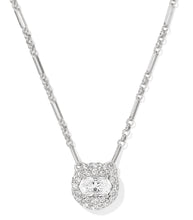 Load image into Gallery viewer, Kendra Scott Bella Silver Short Pendant Necklace in White CZ
