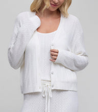 Load image into Gallery viewer, CozyChic Ultra Lite Pointelle Cardigan in Pearl
