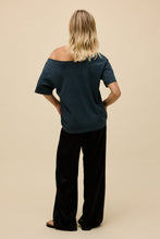 Load image into Gallery viewer, Stevie Nicks Belladonna Off The Shoulder Tee in Vintage Black
