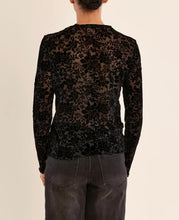 Load image into Gallery viewer, Sheer Floral Top in Black
