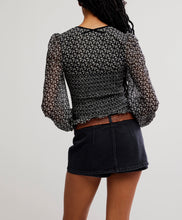 Load image into Gallery viewer, Dottie Printed Knit Top in Black Combo
