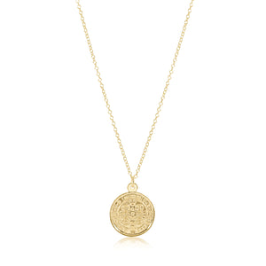 16” Necklace Gold - Blessing Gold Disc