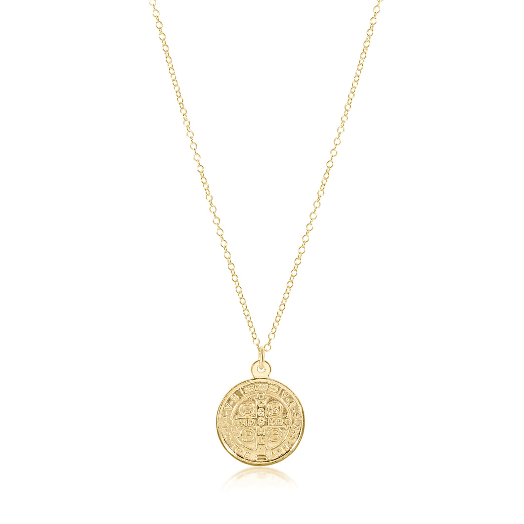 16” Necklace Gold - Blessing Gold Disc