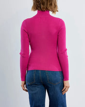 Load image into Gallery viewer, Judy Quarter-Zip Sweater in Fuchsia
