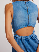 Load image into Gallery viewer, Atlas Denim Mini Dress in Blue Fade

