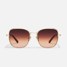 Load image into Gallery viewer, Uptown in Brushed Gold Frame / Maple Honey Lens
