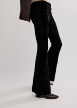 Load image into Gallery viewer, Penny Pull On Velvet Pant in Black
