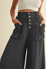 Load image into Gallery viewer, Frayed Hem Culotte Pant in Charcoal
