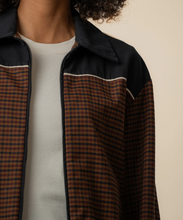 Load image into Gallery viewer, Luca Track Jacket in Black &amp; Brown
