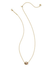 Load image into Gallery viewer, Kendra Scott Daphne Frame Gold Pendant Necklace in Taupe Mother of Pearl
