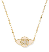Load image into Gallery viewer, Kendra Scott Abbie Medallion Gold Pendant Necklace in Neutral Mix
