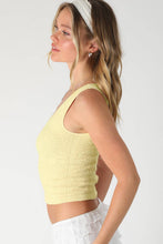 Load image into Gallery viewer, Reversible Lace Textured Top in Pale Banana
