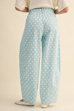Load image into Gallery viewer, Polka Dot Pleated Barrel Pants in Sky Blue
